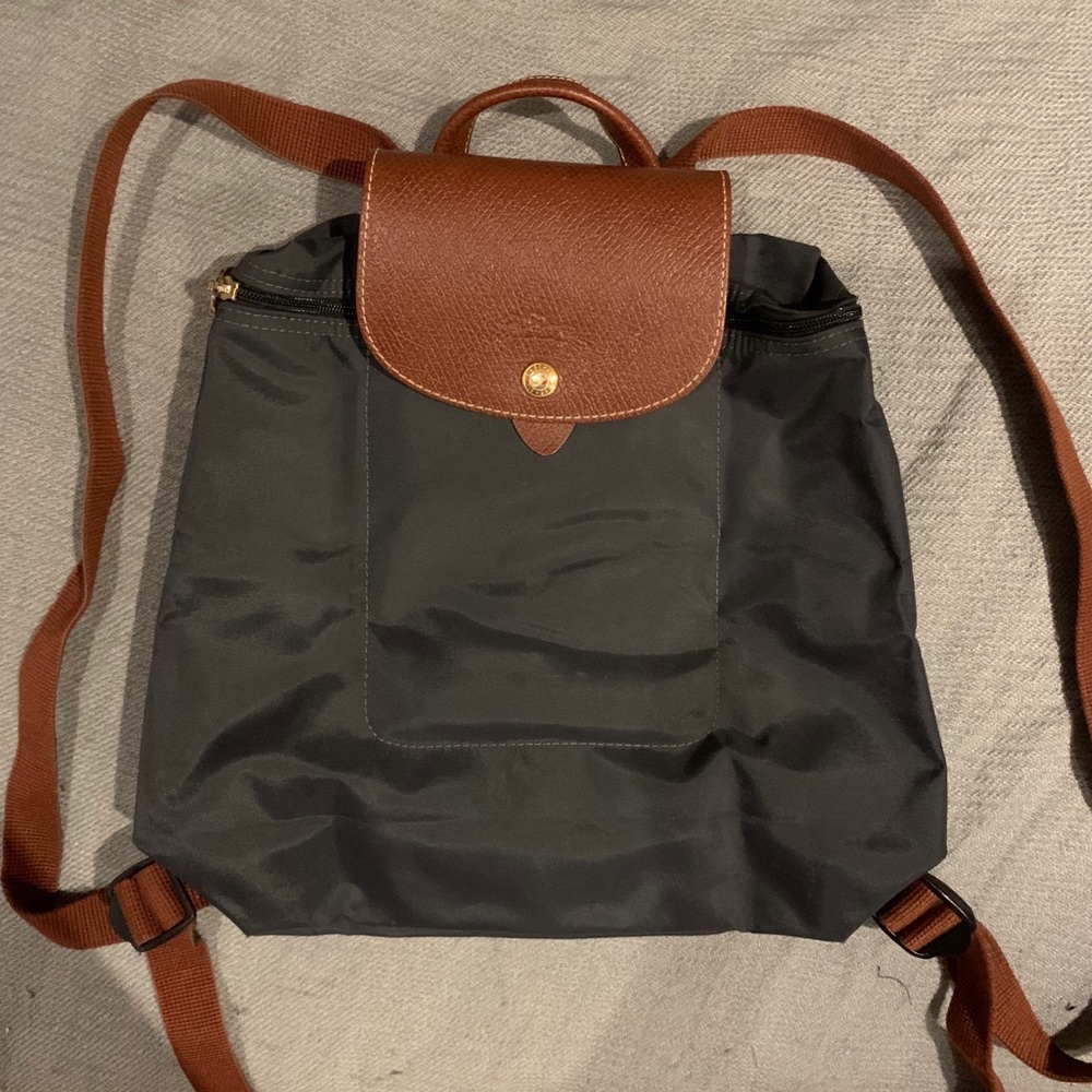 Longchamp Le Pliage Grey Backpack